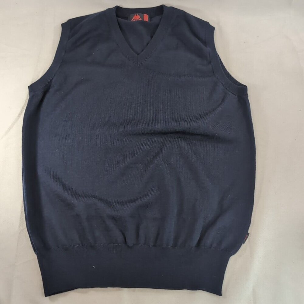 Robe Di Kappa 100% Merino Wool Black Knit Vest V-Neck Men's Medium M Sleeveless